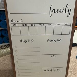 Family Weekly Planner Board